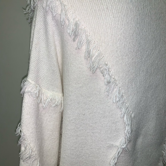 ATM Anthony Thomas Melillo Fringe Sweater Crew Neck Pullover, White - Picture 7 of 11